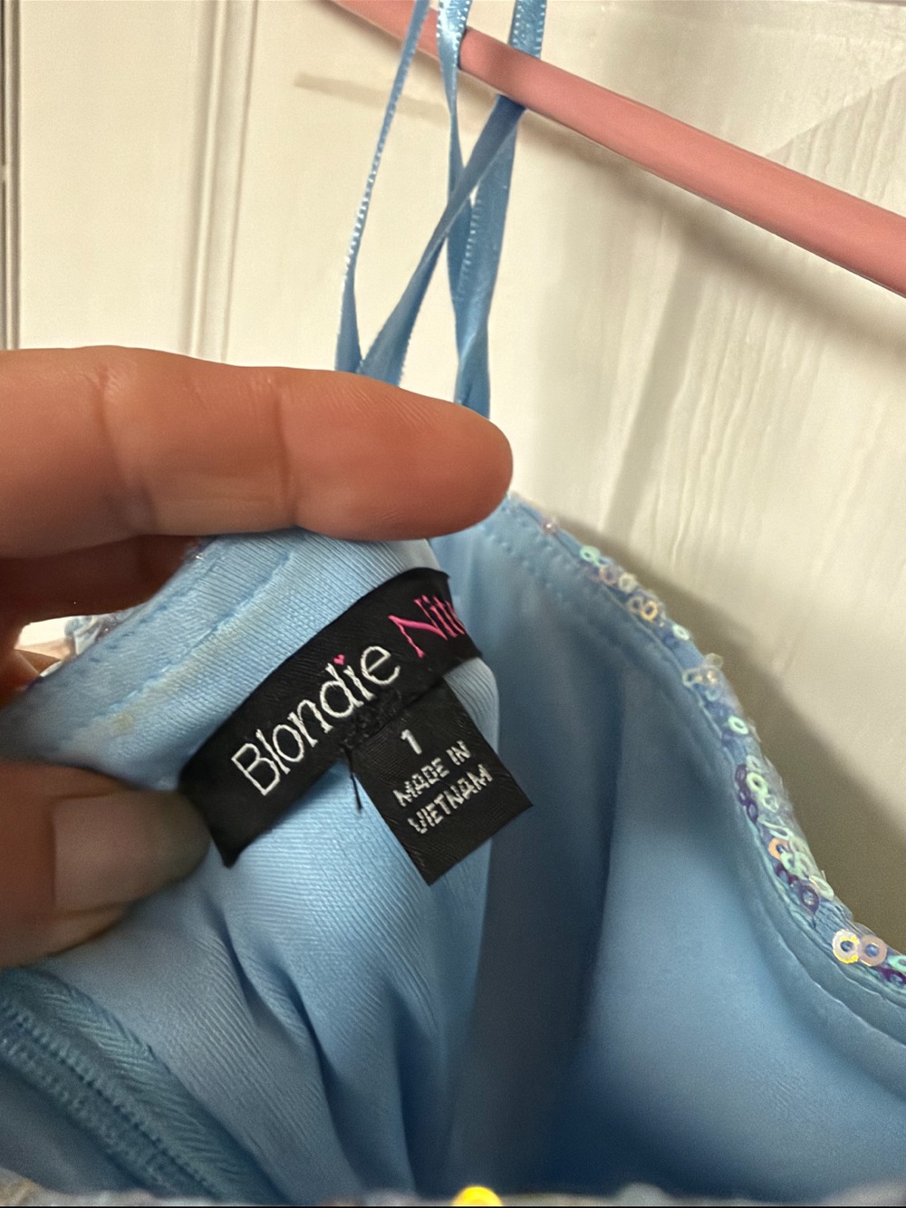 Blue and purple prom dress